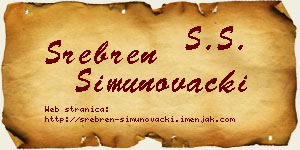 Srebren Šimunovački vizit kartica
